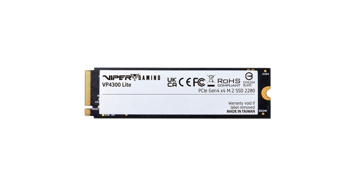 Patriot VP4300 Lite 2 TB SSD Zwart PCIe 4 0 X4 NVMe 2 0 M 2 2280