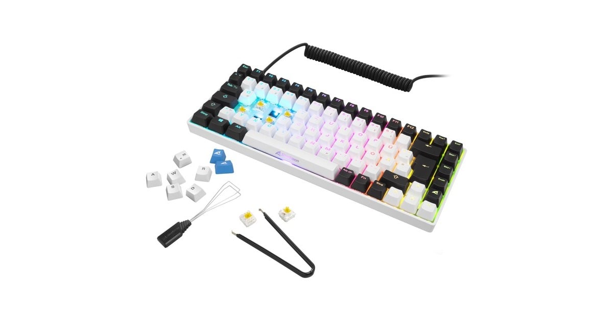 Sharkoon SKILLER SGK50 S3 Gaming Toetsenbord Wit US Lay Out Gateron