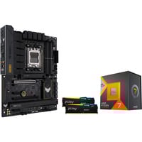 ALTERNATE Upgrade Kit B650-PLUS WIFI / Ryzen 7 7800X3D / 32 GB Zwart/lichtoranje, Moederbord, CPU, Geheugen