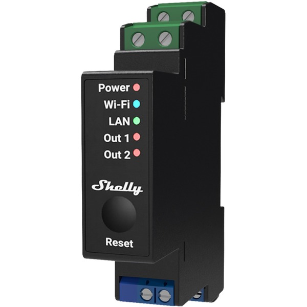 Shelly Pro 2PM Relais 2 Kanaals Wifi LAN Bluetooth