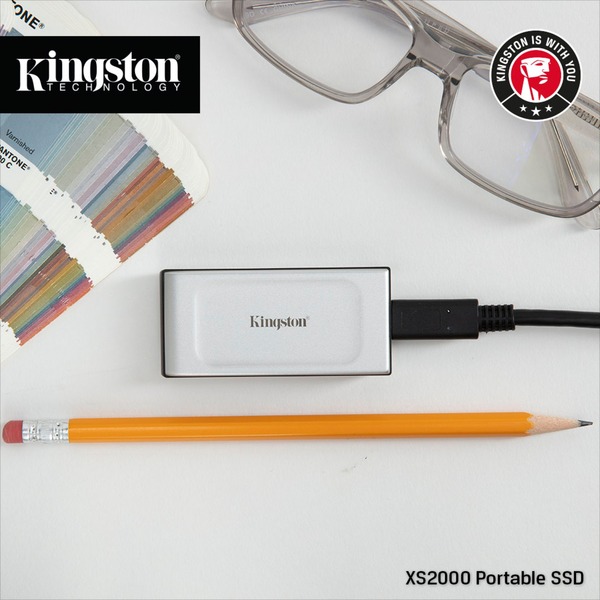 Kingston XS2000 Portable 1 TB Externe SSD Zilver Zwart SXS2000 1000G