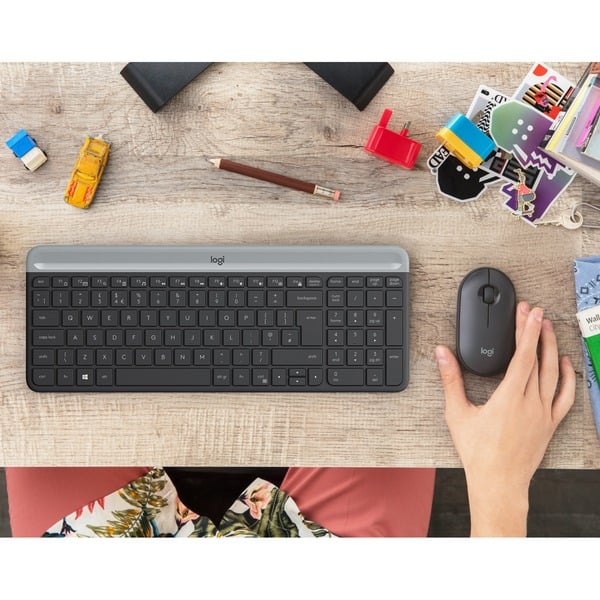 Logitech Mk Slim Wireless Keyboard And Mouse Combo Desktopset