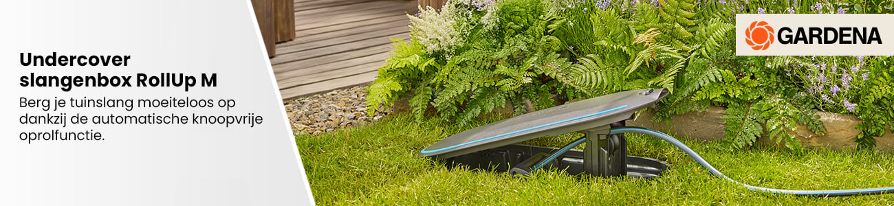 GARDENA Undercover slangenbox RollUp M, 20 meter slanghaspel