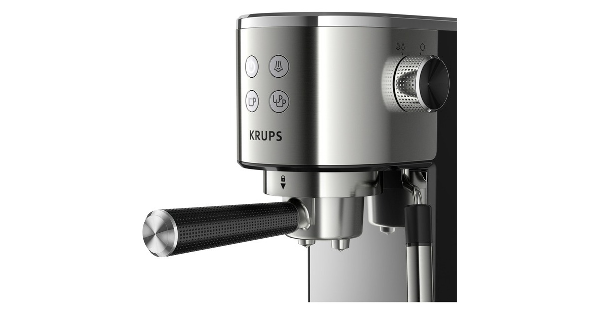 Krups Virtuoso Espresso Portafilter Machine, 1450W, XP442C1, Black