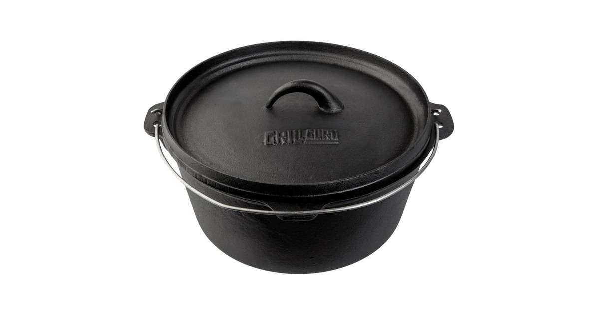 Grill Guru Cast Iron Dutch Oven Medium Kookpan Zwart