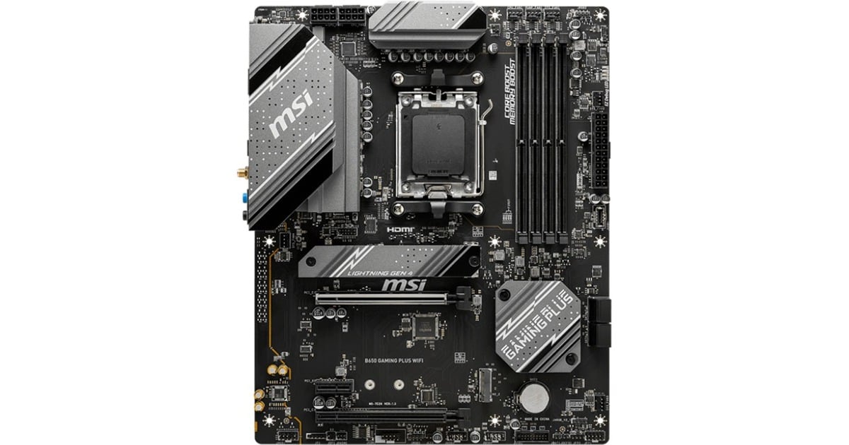 MSI B650 GAMING PLUS WIFI Socket AM5 Moederbord Zwart, RAID, 2,5Gb-LAN ...