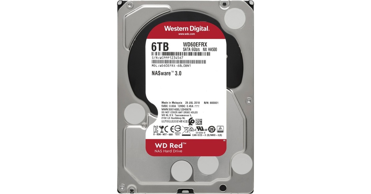 WD Red Pro, 6 TB harde schijf WD6003FFBX, SATA 600, 24/7, AF Outlet