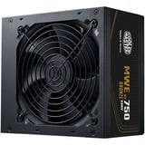 Cooler Master MWE 750 Bronze V3, 750 Watt voeding  Zwart, 4x PCIe