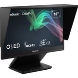 ViewSonic VP16-OLED 16" monitor Zwart (mat), 1x Micro-HDMI, USB-C, sound