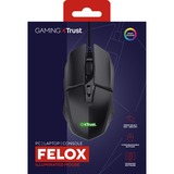 Trust GXT 109 Felox verlichte gaming muis Zwart, RGB | 200 - 6400 dpi