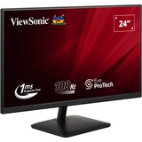 ViewSonic VA2408-MHDB 24" monitor Zwart, 1x HDMI, 1x DisplayPort, VGA, USB-A, USB-B, audio