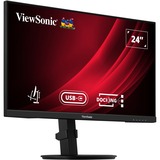 ViewSonic VG2409U-2 Ergonomische Docking Monitor 24"  Zwart (mat), 1x HDMI, 1x DisplayPort, 1x DisplayPort-out, USB-C, USB-A, USB-B,100 Hz