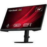 ViewSonic VG2409U-2 Ergonomische Docking Monitor 24"  Zwart (mat), 1x HDMI, 1x DisplayPort, 1x DisplayPort-out, USB-C, USB-A, USB-B,100 Hz