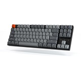 Keychron K8-A2, toetsenbord Grijs/grijs, US lay-out, Gateron Blue, Witte leds, TKL, ABS keycaps, Bluetooth