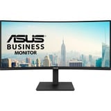 ASUS VA34VCPSN 34" Curved UltraWide monitor Zwart, 100 Hz, HDMI, DisplayPort, USB-C, LAN, Audio, Adaptive-Sync