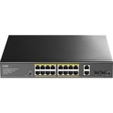 Cudy 16-GbE PoE+ Switch with 2 Uplink GbE and 2 Uplink SFP Zwart