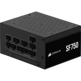 Corsair SF750, 750 Watt voeding  Zwart, 2x PCIe, 1x 12VHPWR, Kabelmanagement