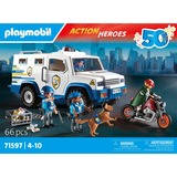 PLAYMOBIL Action Heroes - Geldtransporteur Constructiespeelgoed 71597