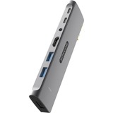 Sitecom 7-in-2 MacBook Multiport dockingstation Grijs