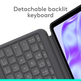 Logitech Combo Touch iPad Pro 13" (M4) (2024) Keyboard Case, toetsenbord Zwart, US-International