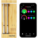 Meater Meater PRO DUO Draadloze BBQ Thermometer Roestvrij staal/houtkleur