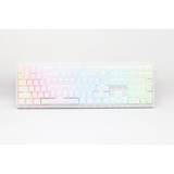 Ducky Zero 6108 Pure White, gaming toetsenbord Wit, US lay-out, Cherry MX2A Blue, RGB leds, Double-shot PBT, hot swap, 2.4GHz | Bluetooth | USB-C