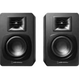 Audio-Technica AT-SP3X Actieve boekenplankspeakers luidspreker Zwart, Bluetooth 5.3, RCA