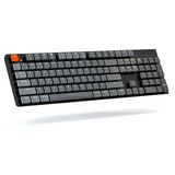 Keychron K1-N1, toetsenbord Grijs/grijs, US lay-out, Gateron Low Profile Red, RGB leds, ABS keycaps, Bluetooth