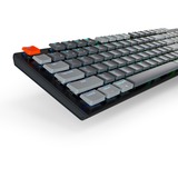 Keychron K1-N1, toetsenbord Grijs/grijs, US lay-out, Gateron Low Profile Red, RGB leds, ABS keycaps, Bluetooth