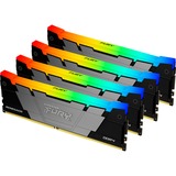 Kingston FURY 128 GB DDR4-3600 Quad-Kit werkgeheugen Zwart, KF436C18RB2AK4/128, Renegade RGB, XMP 2.0