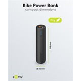 goobay Bike-Powerbank 5.0 Zwart, 5.000 mAh, Power Delivery, Quick Charge