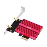 Cudy AX5400 Wi-Fi 6E Bluetooth 5.3 PCI-E Adapter wlan adapter Rood