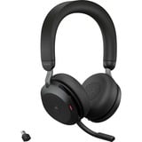 Jabra Evolve2 75 on-ear headset Zwart, Link380c, Microsoft Teams