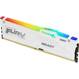 Kingston FURY 32 GB DDR5-6000 (2x 16 GB) Kit werkgeheugen Wit, KF560C36BWE2AK2-32, Beast RGB, XMP 3.0