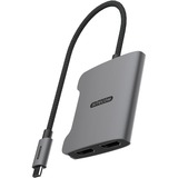 Sitecom USB-C naar Dual HDMI adapter Grijs