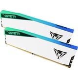 Patriot 32 GB DDR5-7000 Kit werkgeheugen Wit, PVER532G70C38KW, Viper Elite 5 RGB, XMP 3.0