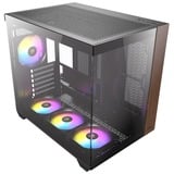 Antec CX800 Wood ARGB midi tower behuizing Zwart | 2x USB-A | Tempered Glass