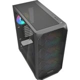 Sharkoon AK3 RGB midi tower behuizing Zwart | 2x USB-A | 1x USB-C | RGB | Tempered Glass