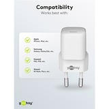 goobay Lightning/USB-C PD oplaad set Nano (20 W)  Wit, 1 meter