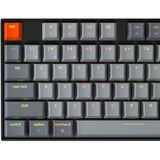 Keychron K8-B2, toetsenbord Grijs/grijs, US lay-out, Gateron Blue, RGB leds, TKL, ABS keycaps, Bluetooth