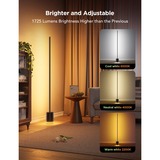 Govee Floor Lamp 2 sfeerverlichting Zwart, 2,4GHz-wifi + Bluetooth