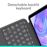 Logitech Combo Touch iPad Pro 11" (M4) (2024) Keyboard Case, toetsenbord Zwart, US-International