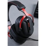 MCHOSE S9 Pro Wireless  over-ear gaming headset Zwart/rood, PC / laptop / Playstation / Switch / Smartphone, 2.4G / Bluetooth / Wired / Type-C	