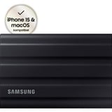 SAMSUNG Portable T7 Shield 2 TB externe SSD Zwart, MU-PE2T0S/EU, USB-C 3.2 Gen 2 (10 Gbit/s)