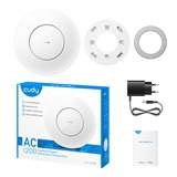 Cudy AC1200 Wi-Fi Gigabit Access Point Wit, AP1300, Cudy Mesh, 12V DC adapter