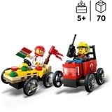 LEGO City - Raceautopakket: pizzabestelwagen vs. brandweerauto Constructiespeelgoed 60458 | zeepkistenraceset