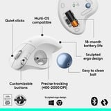 Logitech ERGO M575S Wireless Trackball Mouse Lichtgrijs, 400 - 2000 Dpi, Bluetooth Low Energy / 2,4 GHz USB