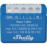 Shelly Qubino Wave 1 Mini relais Blauw/wit, 1-kanaals, Z-Wave