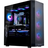 SilverStone FARA 514X midi tower behuizing Zwart | 2x USB-A | 1x USB-C | RGB | Tempered Glass