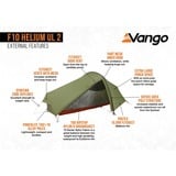 Vango F10 Helium UL 2 tent Donkergroen, 2025 model